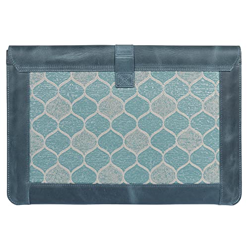 LONDO Leather Sleeve Compatible with MacBook Pro 14 & Air 13-13.3 Inch (M5, M4, M3, M2, M1, Pro, Max) & iPad Pro 12.9, Premium Top Grain Leather Laptop Bag, 2020 to 2026 Models - color: Blue, size: 13-14 inches