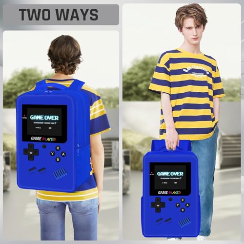 Gamer Backpack for Boys,School Boys Backpack for Kids Children Teens Elementary Middle High School,17" Large Capacity Student Bookbag & Multifunctional Video Game Travel Bag - color: Blue-backpack Only