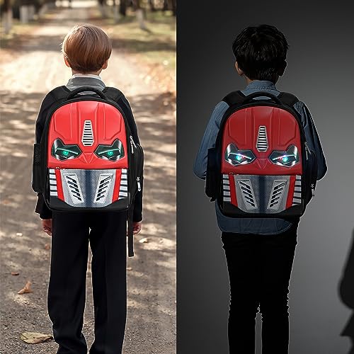 Dilunar Kids Backpack for School Child Boys Kindergarten Elementary Toddler Bag - color: Red, size: 14"