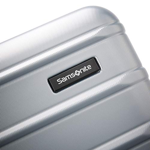 Omni 2 Airline Approved Carry-On Luggage – Stress-Free Size Meets 22x14x9" Requirements – For Fast Trips & Avoiding Baggage Fees – Dual 360° Spinner Wheels, USB Power Hub, Expands 1.5” – Silver - color: Arctic Silver, size: Carry-on Spinner