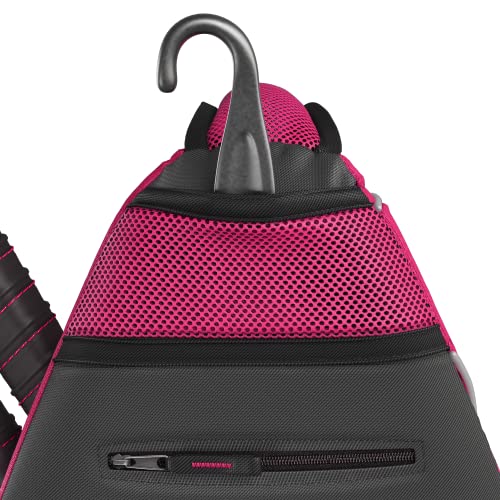 Athletico Sling Bag - Crossbody Backpack for Pickleball, Tennis, Racketball, and Travel for Men and Women - color: Pink
