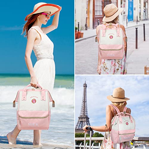 ZOMAKE 15.6 Inch Travel Laptop Backpack for Women Men, Anti Theft Water Resistant Bag Daypack Computer Bag Business Work Cute Backpacks(Donut) - color: Donut
