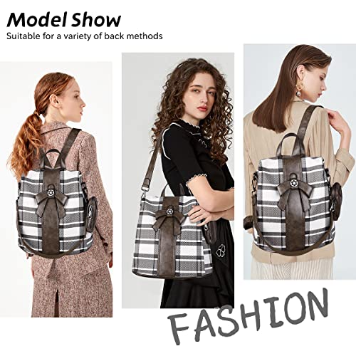 ZOCAI Backpack Purse for Women Fashion Backpack Purses PU Leather Daypacks Anti-Theft Shoulder Bag Satchel Purse - color: 1-khaki/Khaki