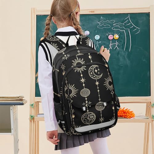 ALAZA Sun Moon Stars Witch Laptop Backpack Purse for Women Men Travel Bag Casual Daypack with Compartment & Multiple Pockets - color: Star