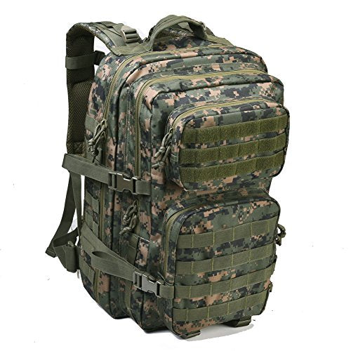REEBOW GEAR Military Tactical Backpack Large Army 3 Day Assault Pack Molle Bag Backpacks (Woodland Camo) - color: Camo Woodland