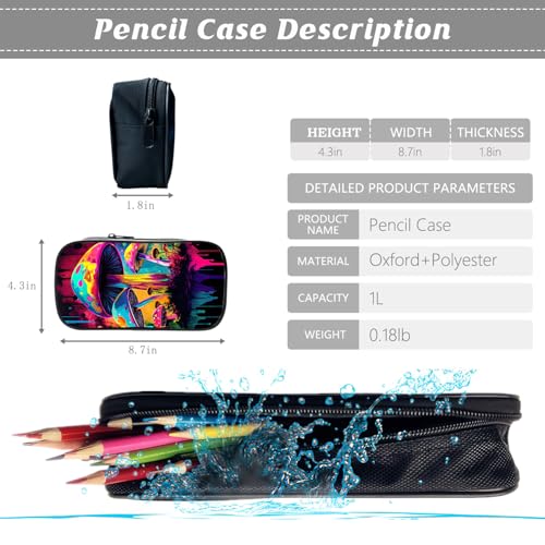 Kids Backpack School Bookbag 16inch Schoolbag With Lunch Box Bag And Pencil Case Set For Boys Girls - color: Mushroom