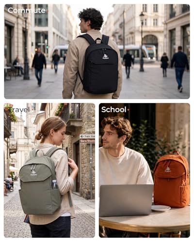 Travel Backpack for Women & Men, Water Resistant 15.6 Inch Laptop Backpack, Lightweight School Bag, Casual Daypack for Commute, College, Travel & Daily Use (Black) - color: Black