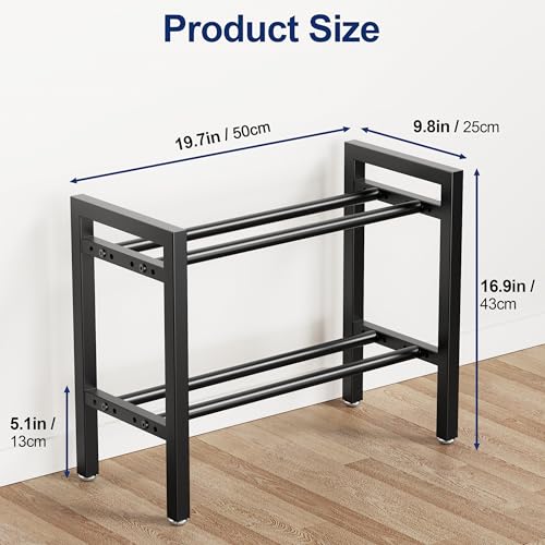 Dumbbell Rack 2-Tier Adjustable Weight Rack For Home Gym Dumbbells Kettlebell (Rack Only) - size: 20IN(L)