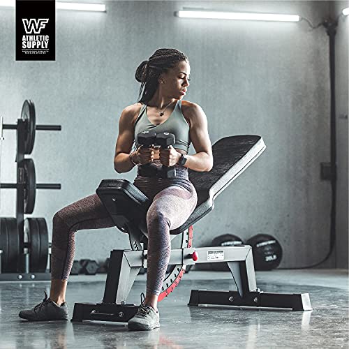 WF Athletic Supply Black Neoprene Dumbbell Set, Non-Slip & Hex Shape, Great for Muscle Toning, Strength Building & Weight Loss; Sizes, Dumbbells Only & w/Rack Options Available - color: j. 32 LB Dumbbells with Rack