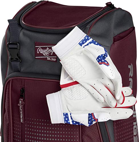 Rawlings | FRANCHISE Backpack Equipment Bag | Baseball/Softball | Rec/Travel | Multiple Styles - color: Maroon