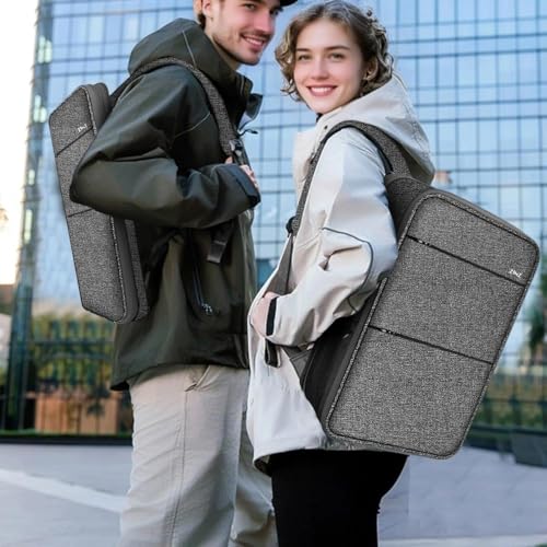 ZINMARK Slim Expandable Laptop Backpack with Small Case for 15-16 inch Notebooks,Water Resistant Computer Bag for College Business for Men Women,Dark Gray - color: Dark Gray