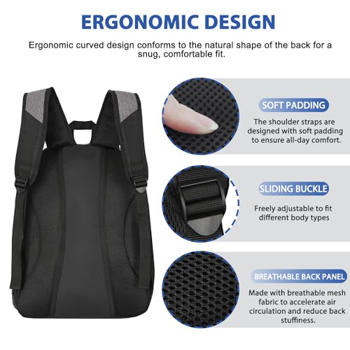 LARIPOP Soccer Backpack with Ball Holder & Shoe Compartment Large Capacity Sports Bag for Training - color: Light gray