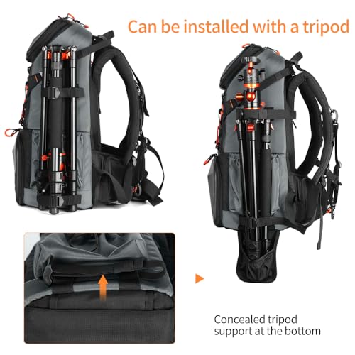 K&F CONCEPT Camera Bag 32L, 2 in 1 Camera Backpack - size: 32L
