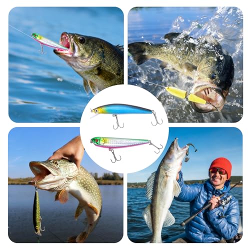 103PCS Fishing Tackle Bag, Fishing Gear for Men Adults, Camouflage Backpack with Rod Holder Tackle Box, Waterproof Sling Fishing Tackle Storage Bags & Wraps, for Fishing, Camping, Hiking
