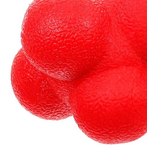 Toddmomy Hexagonal Reaction Training Ball 7cm Red Silicone Agility Fitness Ball for Speed and Reflex Exercises in Baseball, Tennis, Soccer, and Ping Pong Training