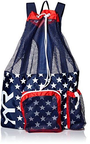 TYR Adult Mummy Mesh Backpack - Red/Navy - color: Red/Navy