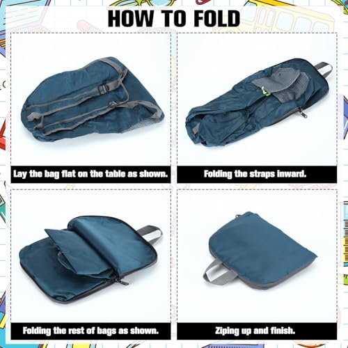 24 Pack Neutral 17 Inch Foldable Backpacks in Bulk Lightweight Classic Basic Book Bags Elementary Backpack for Travel Camp Donations - color: Neutral