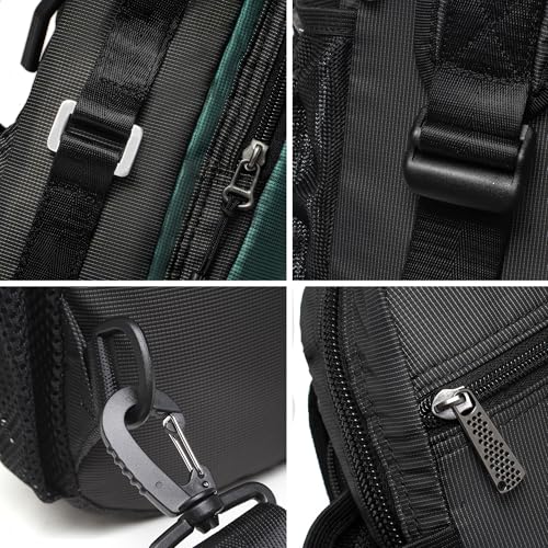 NICGID Sling Bag Chest Shoulder Backpack Crossbody Bags for Tablet Laptop Outdoor Hiking Men Women - color: Dark Green-2629