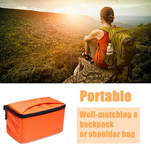 G-raphy Camera Bag Digital Camera Case, Waterproof & Protective Small Camera Insert with Handle Shockproof for Mirrorless Cameras, Lenses and other accessories (Orange)