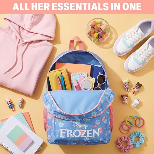Get Trend Disney Frozen Kids Backpack for Girls, 18 inch Bookbag with Padded Straps Travel School Bag, Elsa Anna Girls Gifts (Multi Frozen) - color: Multi Frozen