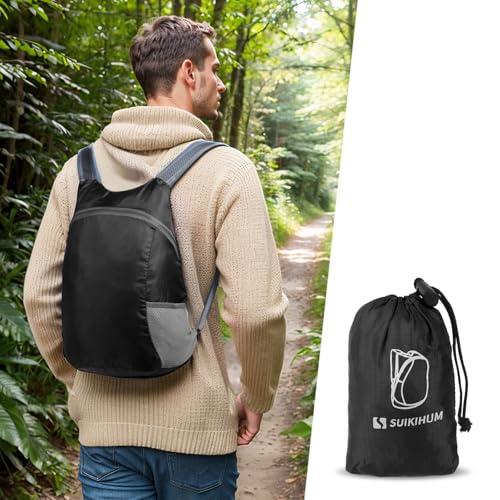 20L Ultra Hiking-Daypack Lightweight Foldable Travel Packable Backpack for Camping Cycling Outdoor,black - color: Black