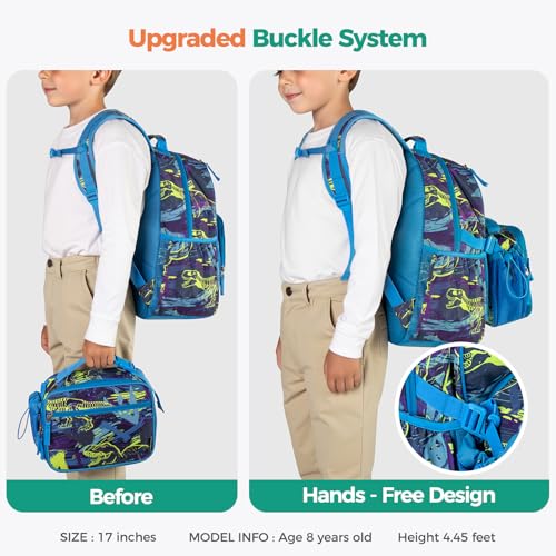 Choco Mocha Lightning Backpack for Kids Boys, Elementary School Backpack for Boys Ages 6-8 Kids Bookbag 17 Inch with Chest Strap, Blue - color: Lightning-blue