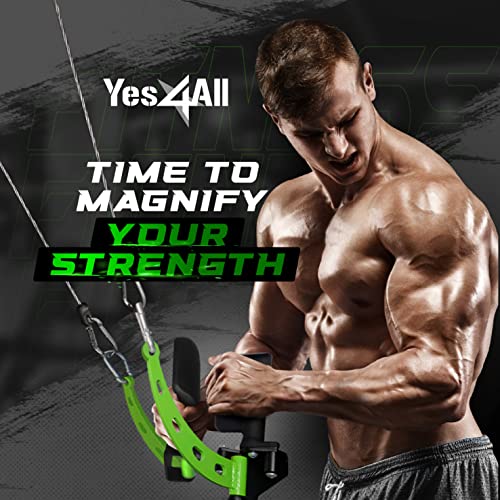 Yes4All Neutral Paddle Grip LAT Pull Down Bar, Range of Motion Spreader Handle Cable Attachments - color: Paddle Grip - Press Down Attachment