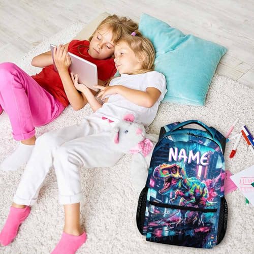 Boys Backpack, Personalized Dinosaur Backpacks, Boys Gift, Cool Dinosaur Bookbags for Kids 6-8, Bookbag for School Travel Camping - color: Color-2