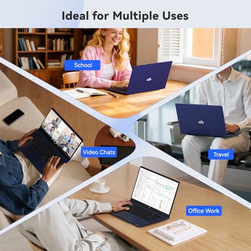 NIMO Laptop 15.6", Intel Core i3-1215U (Beats i5-1135G7 Class), 16GB RAM, 256GB SSD, Windows 11 Home, Wi-Fi 6, Backlit Keyboard, Fingerprint, USB-C 65W Fast Charge, Bluetooth 5.2, 180° View FHD IPS - color: Blue, style: 16GB RAM | 256GB SSD