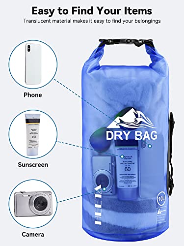 HEETA Dry Bag Waterproof Backpack with Phone Case 5L/10L/20L/30L/40L - color: Bluish Violet, size: 40L