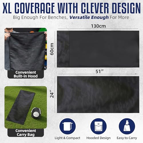 CHEEKY WINX Hooded Microfiber Gym Towel – Highly Absorbent Car Seat Towel with Carry Bag – Double-Sided Sweat Towel, Reversible, Quick Dry & Sand-Resistant Fabric, Camouflage, 130 x 60cm - color: Camouflage