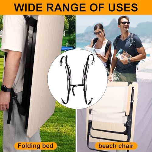 Lyreh Adjustable Beach Chair Backpack Straps, Replacement Shoulder - color: Gray
