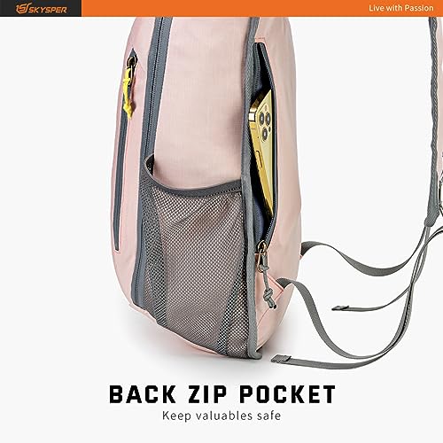 SKYSPER Small Daypack 10L Hiking Backpack Packable Lightweight Travel Day Pack for Women Men - color: Rosy, size: 10l