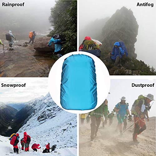 Waterproof Backpack Rain Cover with Anti Slip Buckle Strap for Camping, Hiking, Traveling, Hunting, Biking, 15-80L - color: Azure, size: 70L - 80L