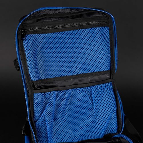 WOLFpak 45L Athletic Gym Backpack (Blue Wolf) Durable 1000D Waterproof Oxford Material w/MOLLE Webbing, Laptop Pocket & Dual Cup Holders, Durable Everyday Gym Backpack - color: Blue Wolf