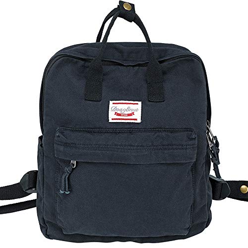 LuckyZ Small Cloth Backpacks Womens Casual Style Lightweight Canvas Backpack Book Bag Travel Daypack Handbag Purse, Black - color: Black