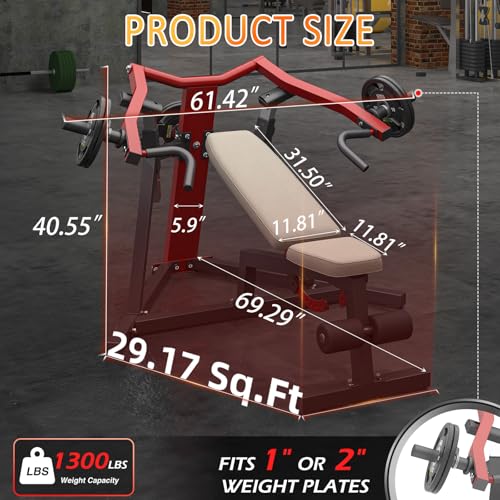 3-in-1 Adjustable Chest Press Machine, Weight Bench Press Workout Machine for Home Gym, Incline Decline Flat Bench Press, Heavy Duty Steel Frame Upper Body Workout Home Gym Equipment