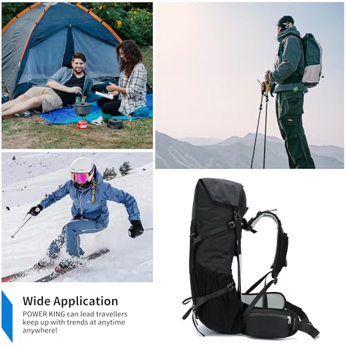 Hiking Backpack,40L to 50L Extra Large Capacity Hiking Bag,Internal Frame Camping Backpack,Upgraded X-PAC Lightweight Sport Daypack Travel Backpack Fit For Mountain Climbing Camping(Black) - color: Black