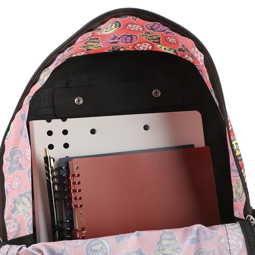 Bioworld Five Nights at Freddy's 16" Rolling Travel Backpack With Wheels And Pizza Keychain - color: Brown