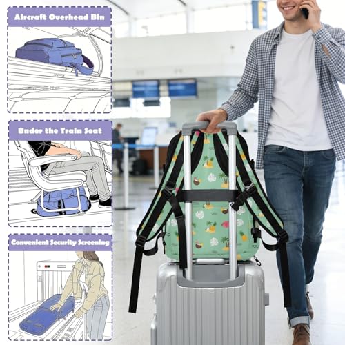 Travel Backpack with Shoe Compartment, 20L Large Capacity Laptop Backpack for Men Women, Summer Vibes Daypack for Traveling Hiking Carry On
