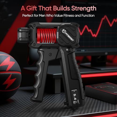 FitBeast Grip Strength Trainer with Built-In Counter, Adjustable Hand Gripper Strengthener 30โ130LB, Forearm Strengthener for Office & Home Training