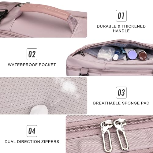 PIJUSHI Travel Backpack for Women Expandable Carry on Luggage Backpack Airline Approved TSA 16" Laptop Bag Business with USB Port(PE034 Light Purple) - color: Light Purple