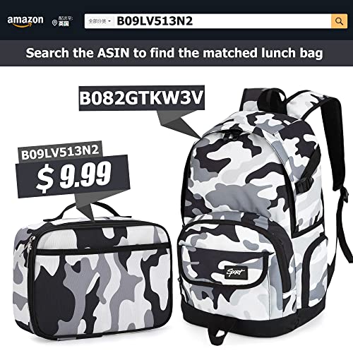 rickyh style School Backpack Travel Bag for Men & Women Lightweight College Back Pack with Laptop Compartmen - color: 04camouflage White
