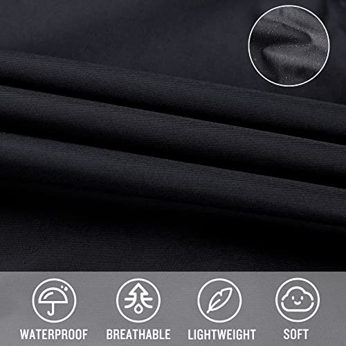 SaphiRose Unisex Rain Poncho Waterproof Raincoat Hooded for Adults Women with Pockets - color: A-black-white