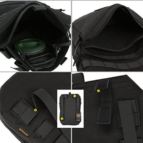 EXCELLENT ELITE SPANKER Tactical MOLLE Hydration Pack for 3L Hydration Water Bladder Molle Vest Accessory - color: Black