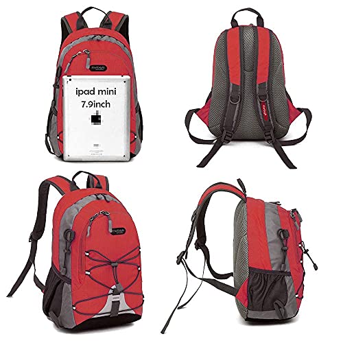 Bseash 10L Small Hiking Backpack for Kids Ages 3-6 Girls Boys Under 4 feet - color: Red