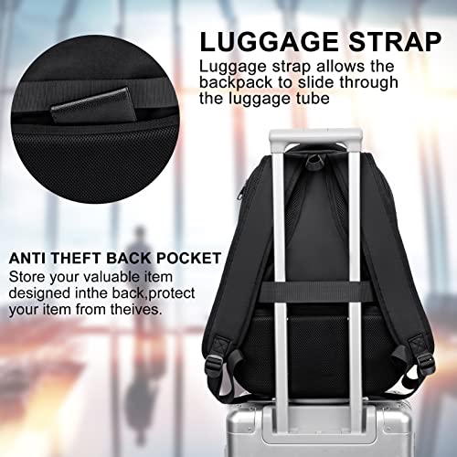 School Backpack for Teen Boys, 15.6 Inch Black Backpack with Laptop Padding | Water Resistant Backpack, Anti Theft,Padded Laptop Compartment, 3D Mesh Back Ventilation System,Trendy College Backpack - color: Black1, size: 15.6 inch