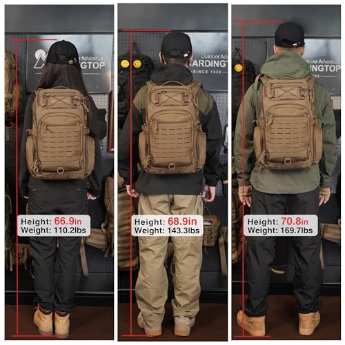 Mardingtop 30L Molle Military Backpack, Tactical Backpack for Men - color: Black