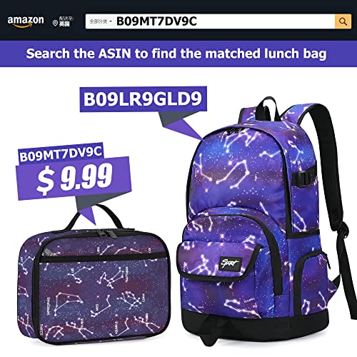 rickyh style School Backpack Travel Bag for Men & Women Lightweight College Back Pack with Laptop Compartmen - color: 04 Constellation