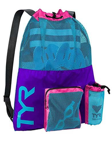 TYR Unisex's Big Mesh Mummy Backpack Bag, Purple/Blue/Pink, 40L - color: Multicolor